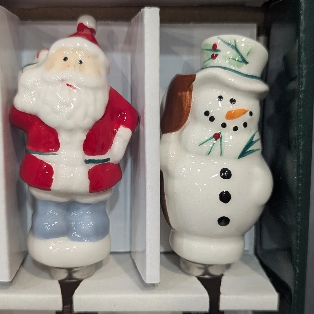 Pfaltzgraff Winterberry Ceramic Christmas Spreaders Set of 4 Stainless Steel